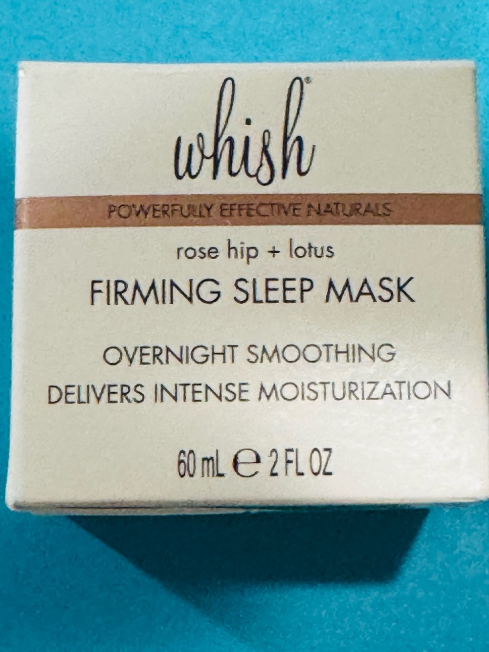 whish Firming Sleep Mask — Cream with Brown Accent